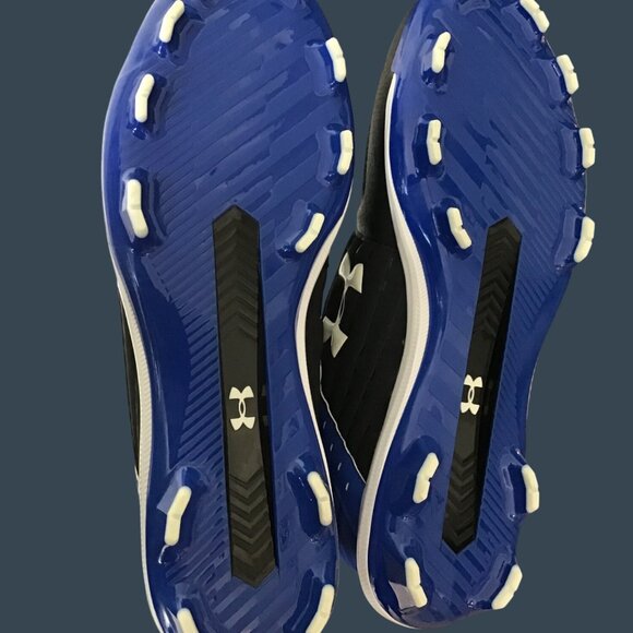 Under Armour Youth Baseball Cleats Size 11.5 Black & Blue Synthetic - Picture 9 of 11